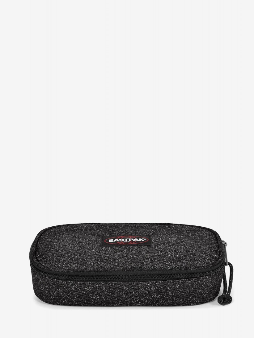 Estojo Eastpak Oval Single Preto Brilhante