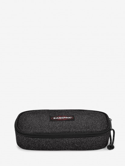 Estojo Eastpak Oval Single Preto Brilhante