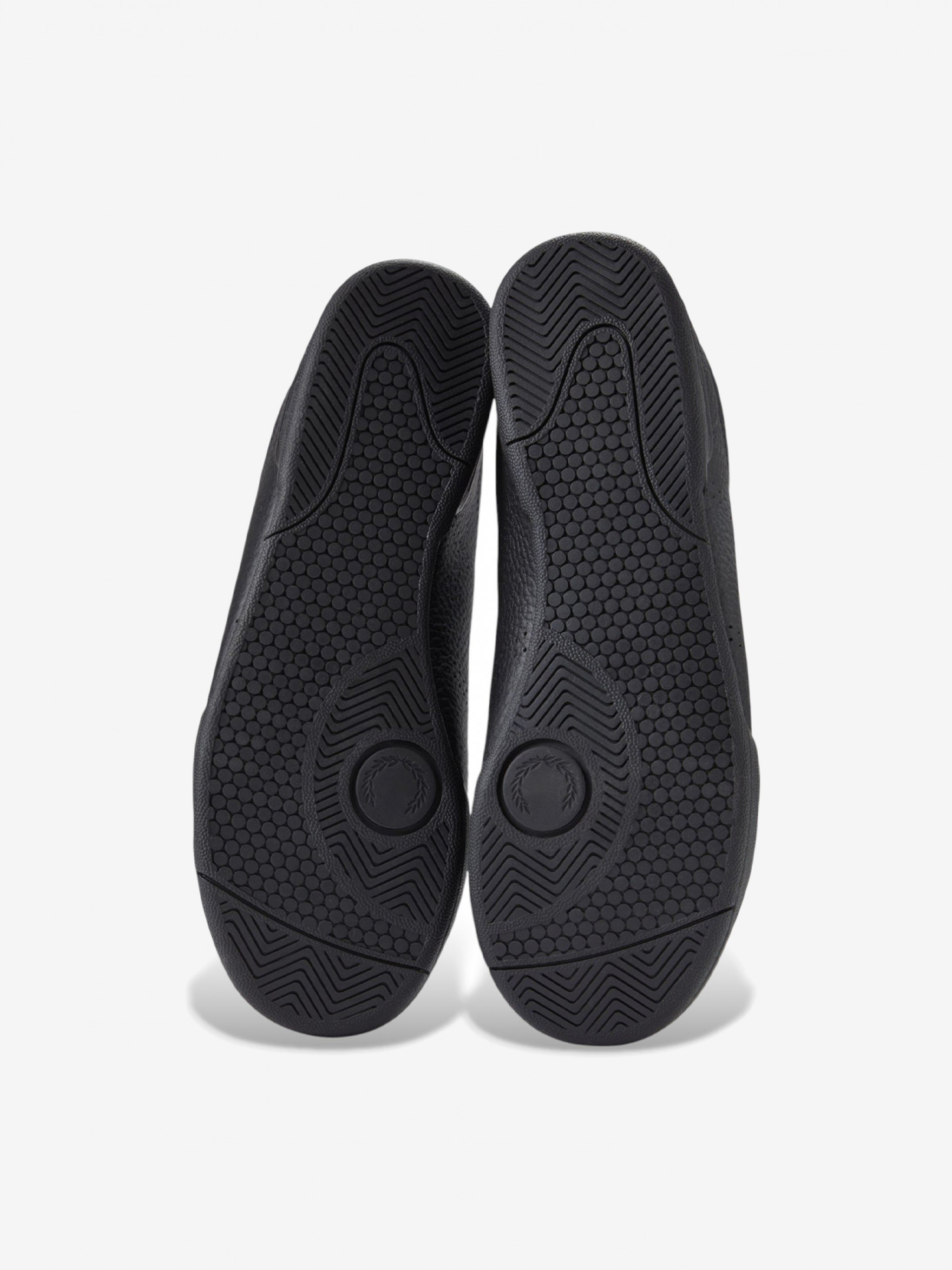 Zapatillas Fred Perry B722 Negras De Piel Granulada