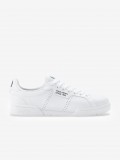 Sapatilhas Fred Perry B722 Brancas Em Couro Granulado