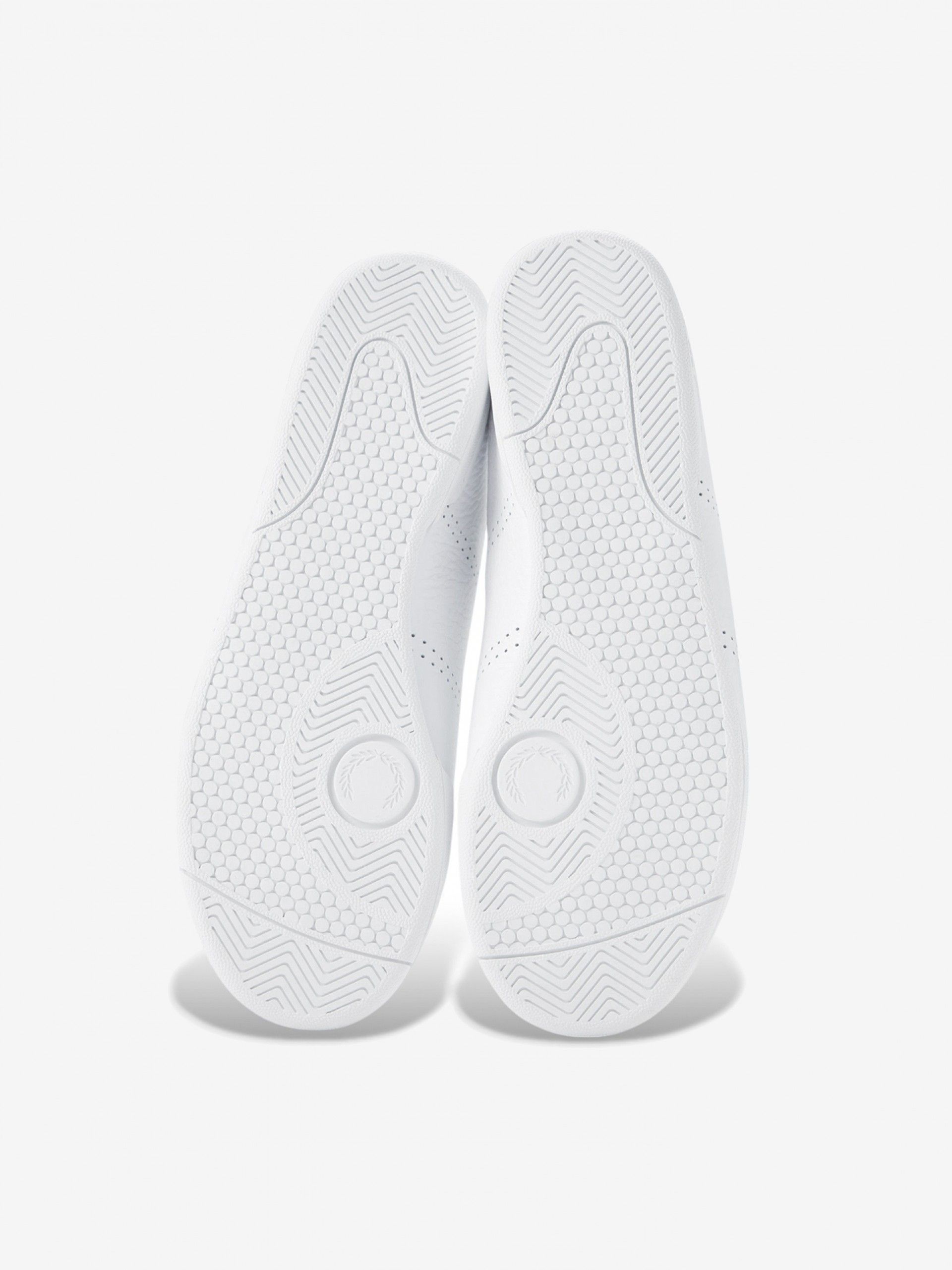 Zapatillas Fred Perry B722 Blancas De Piel Granulada