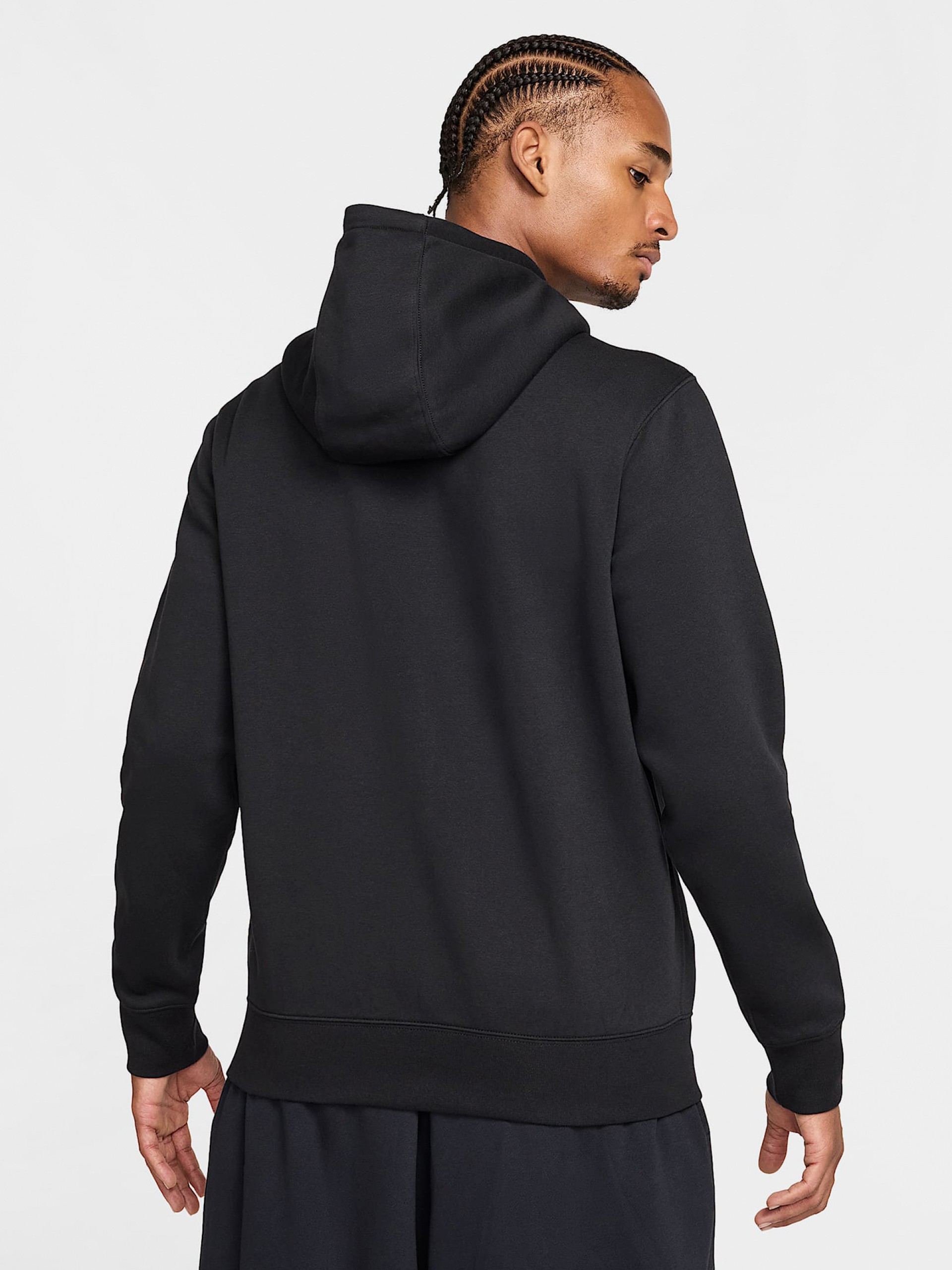 Nike Club Black Hooded Jacket For Men