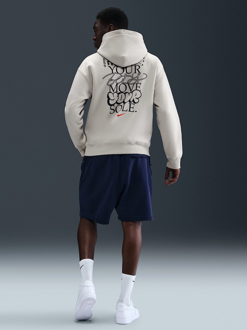 Camisola com Capuz Nike Solo Swoosh Bege Para Homem