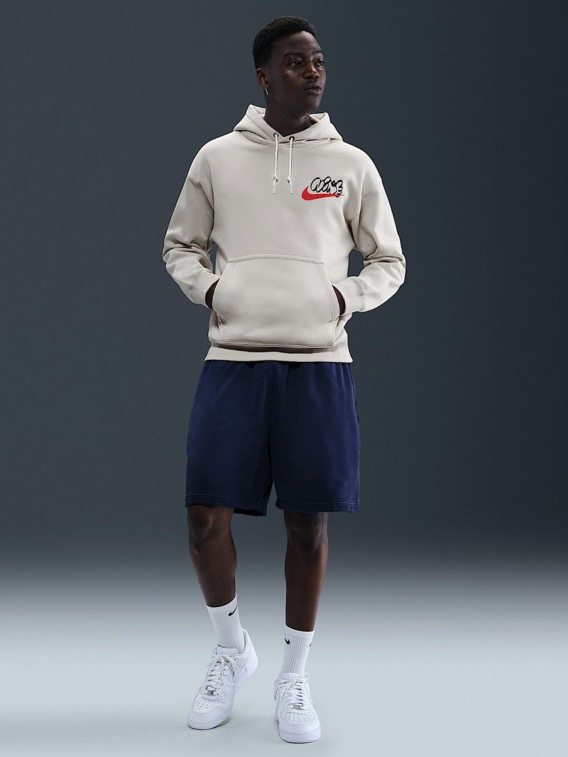 Camisola com Capuz Nike Solo Swoosh Bege Para Homem