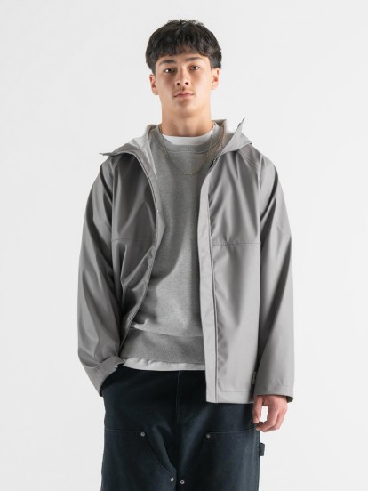 Casaco com Capuz Herschel Classic Rain Cinzento