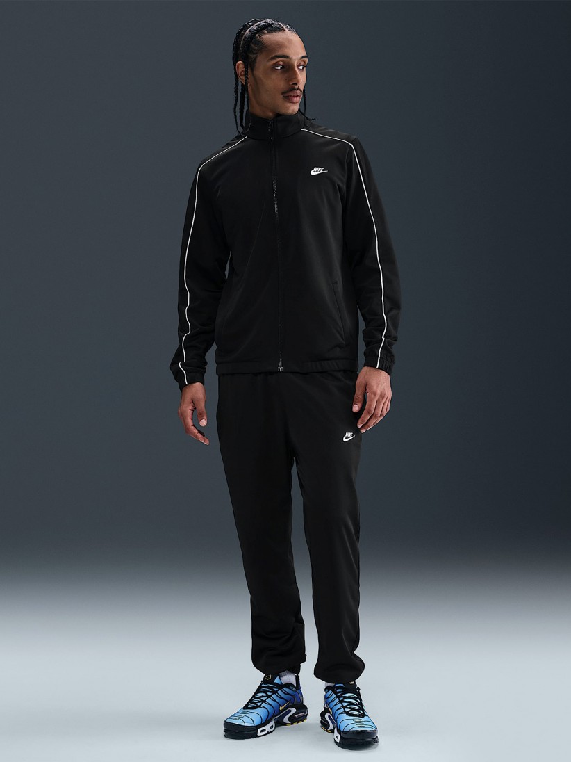 Fato de Treino Nike Club Poly Knit Preto Para Homem