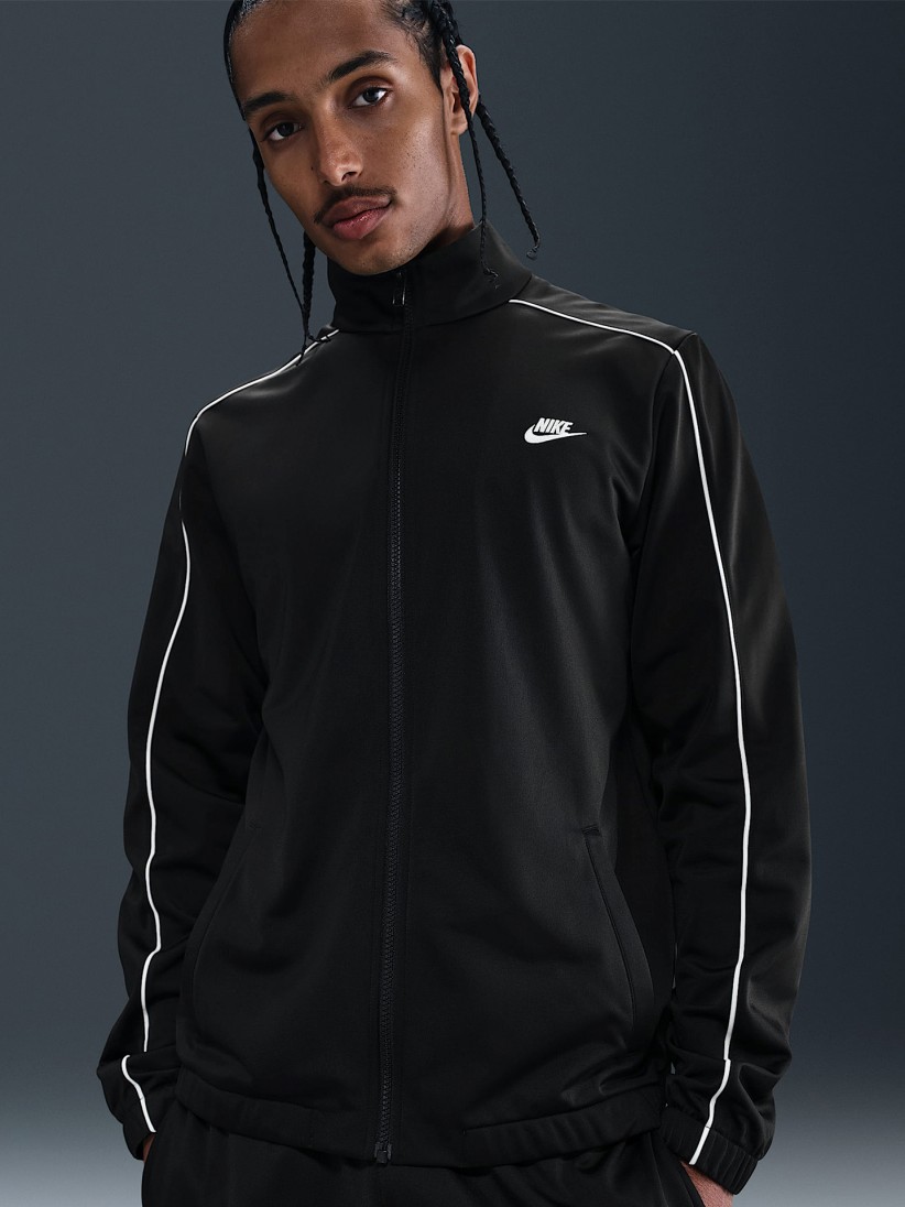 Fato de Treino Nike Club Poly Knit Preto Para Homem