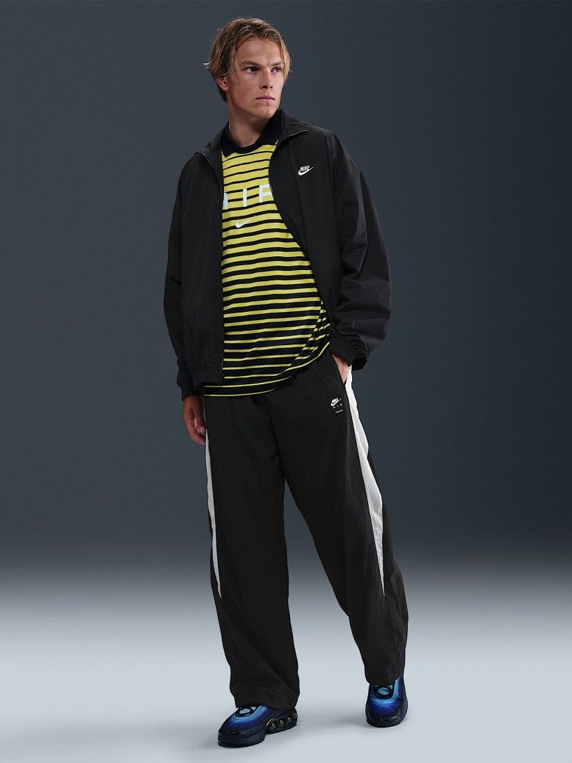 Nike Air Woven Black and White Trousers For Men