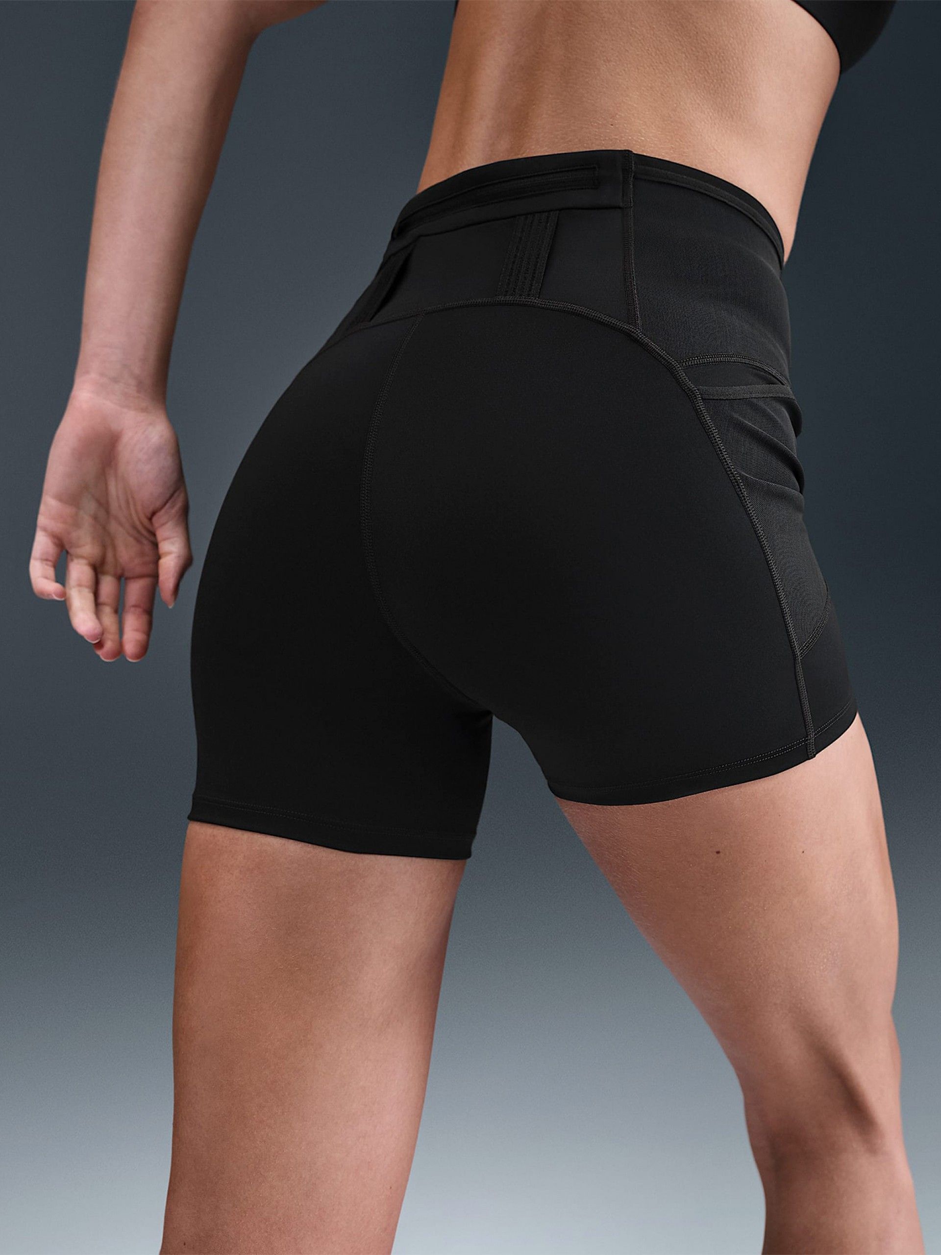 Pantalones Cortos de Trail Nike Trail Dri-FIT High Rise 10cm Negros Para Mujer