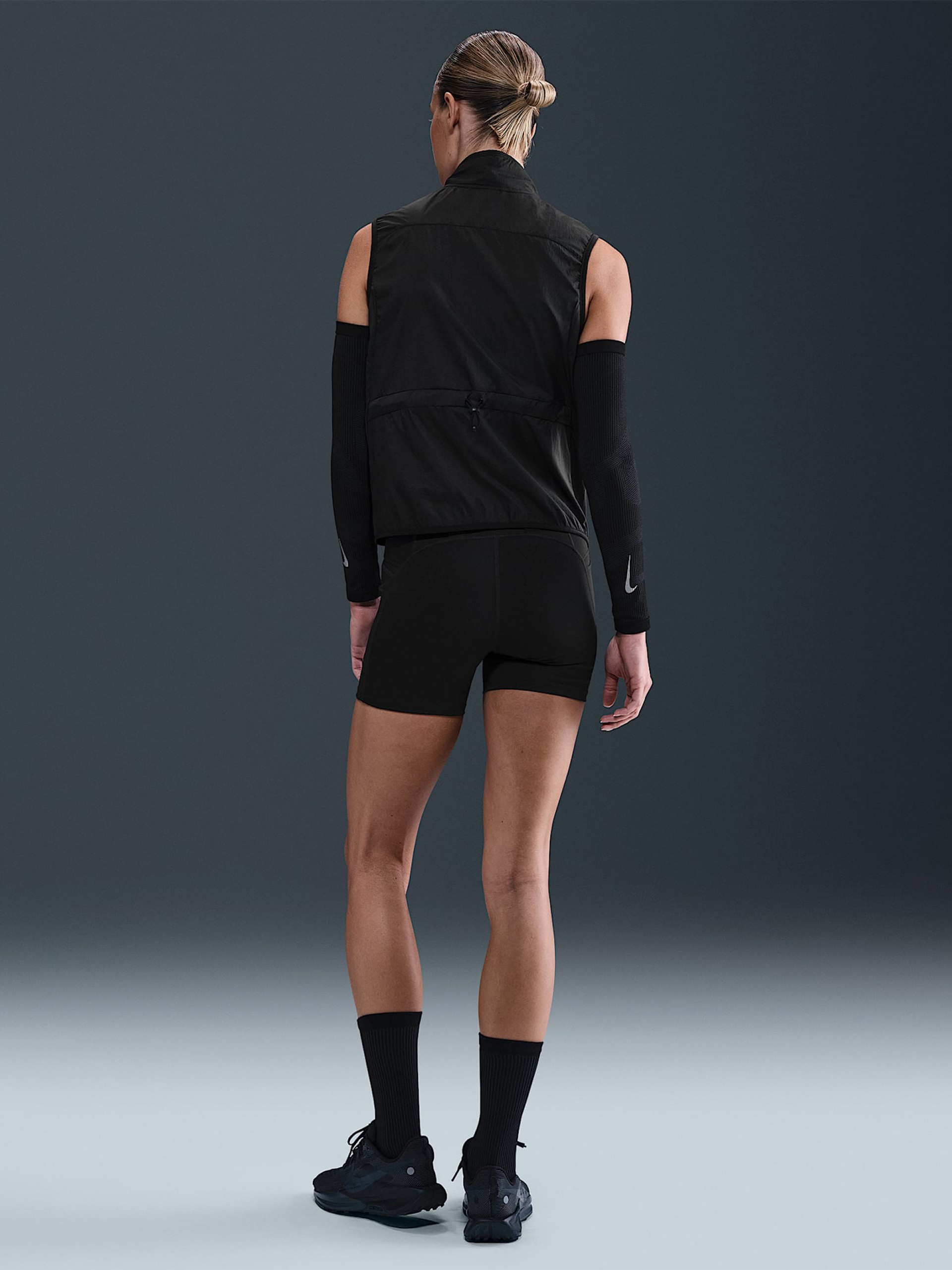 Pantalones Cortos de Trail Nike Trail Dri-FIT High Rise 10cm Negros Para Mujer