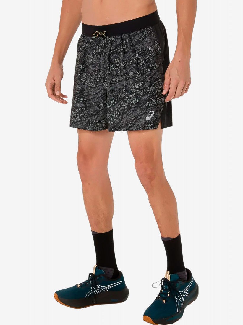 Cales de Trail Asics Fujitrail All Over Print 12.7cm Pretos e Cinzentos