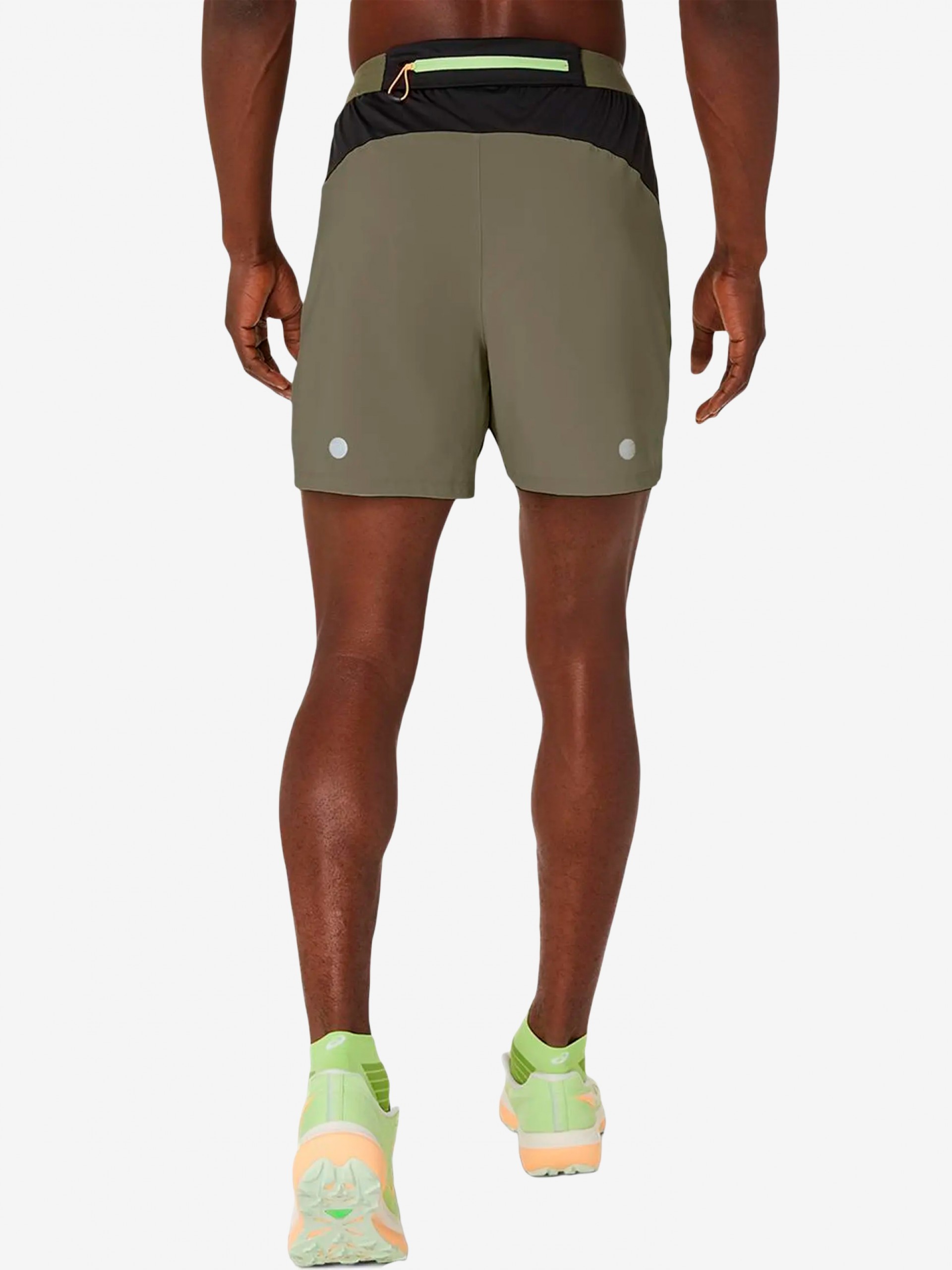 Asics Fujitrail All Over Print 12.7cm Green Trail Shorts