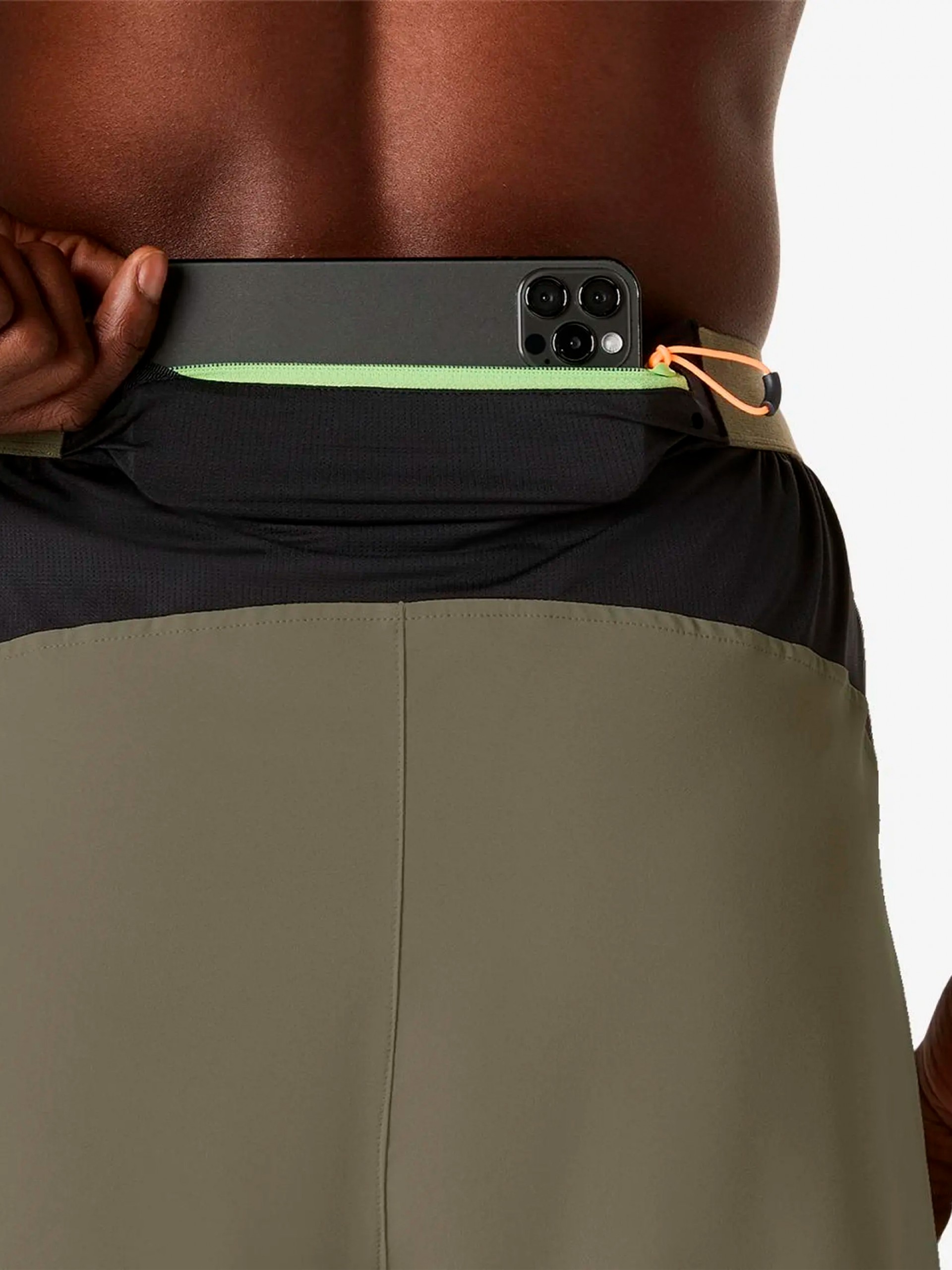 Asics Fujitrail All Over Print 12.7cm Green Trail Shorts