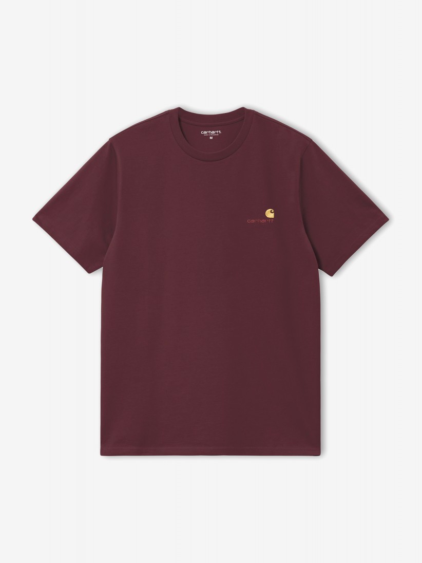 Carhartt WIP American Script Burgundy T-shirt