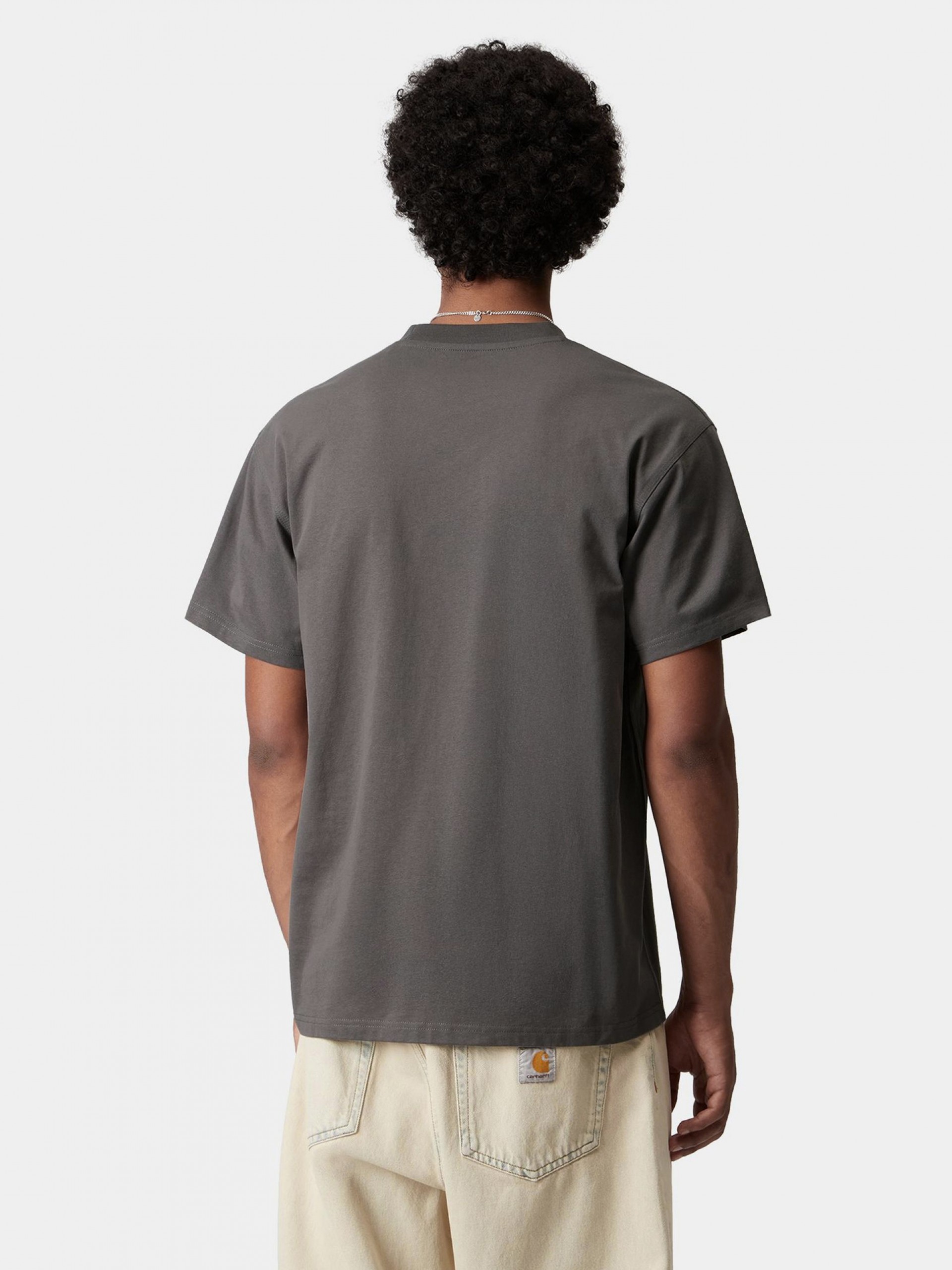 T-shirt Carhartt WIP American Script Cinzenta
