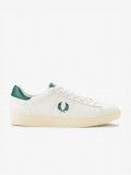 Sapatilhas Fred Perry Spencer Em Couro Brancas e Verdes