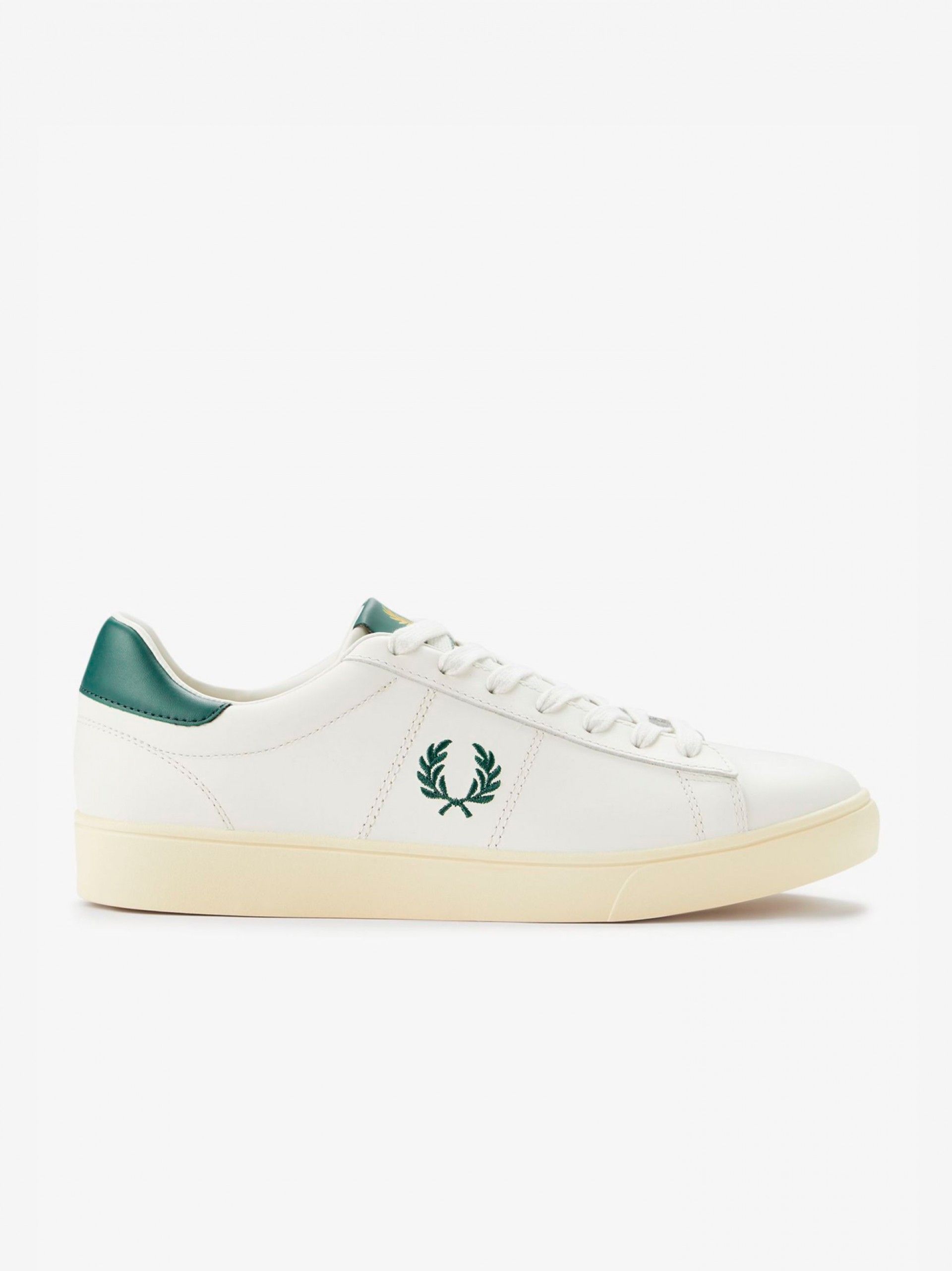 Zapatillas Fred Perry Spencer De Piel Blancas y Verdes