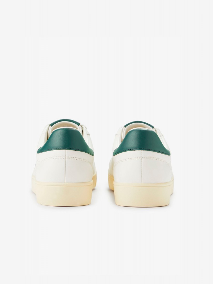 Sapatilhas Fred Perry Spencer Em Couro Brancas e Verdes
