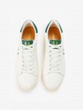 Sapatilhas Fred Perry Spencer Em Couro Brancas e Verdes
