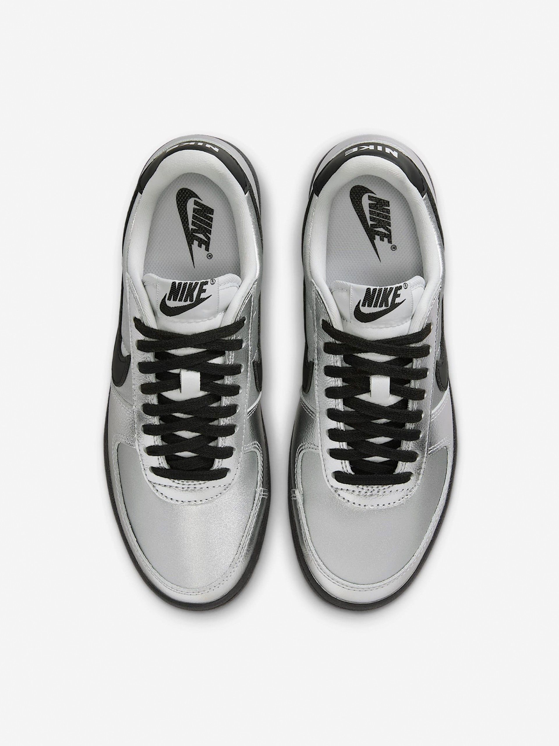 Sapatilhas Nike Field General Prateadas e Pretas Para Mulher