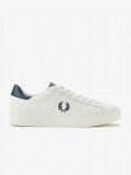 Sapatilhas Fred Perry Spencer Em Couro Brancas e Azuis