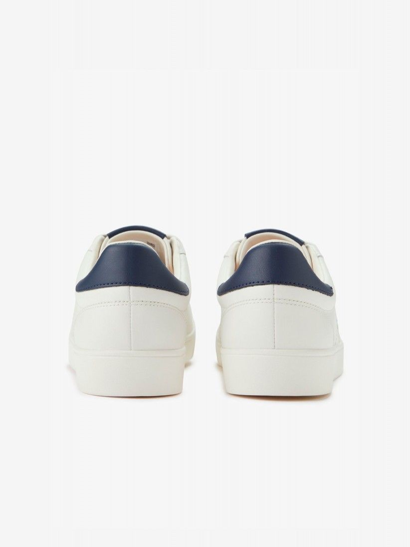 Sapatilhas Fred Perry Spencer Em Couro Brancas e Azuis