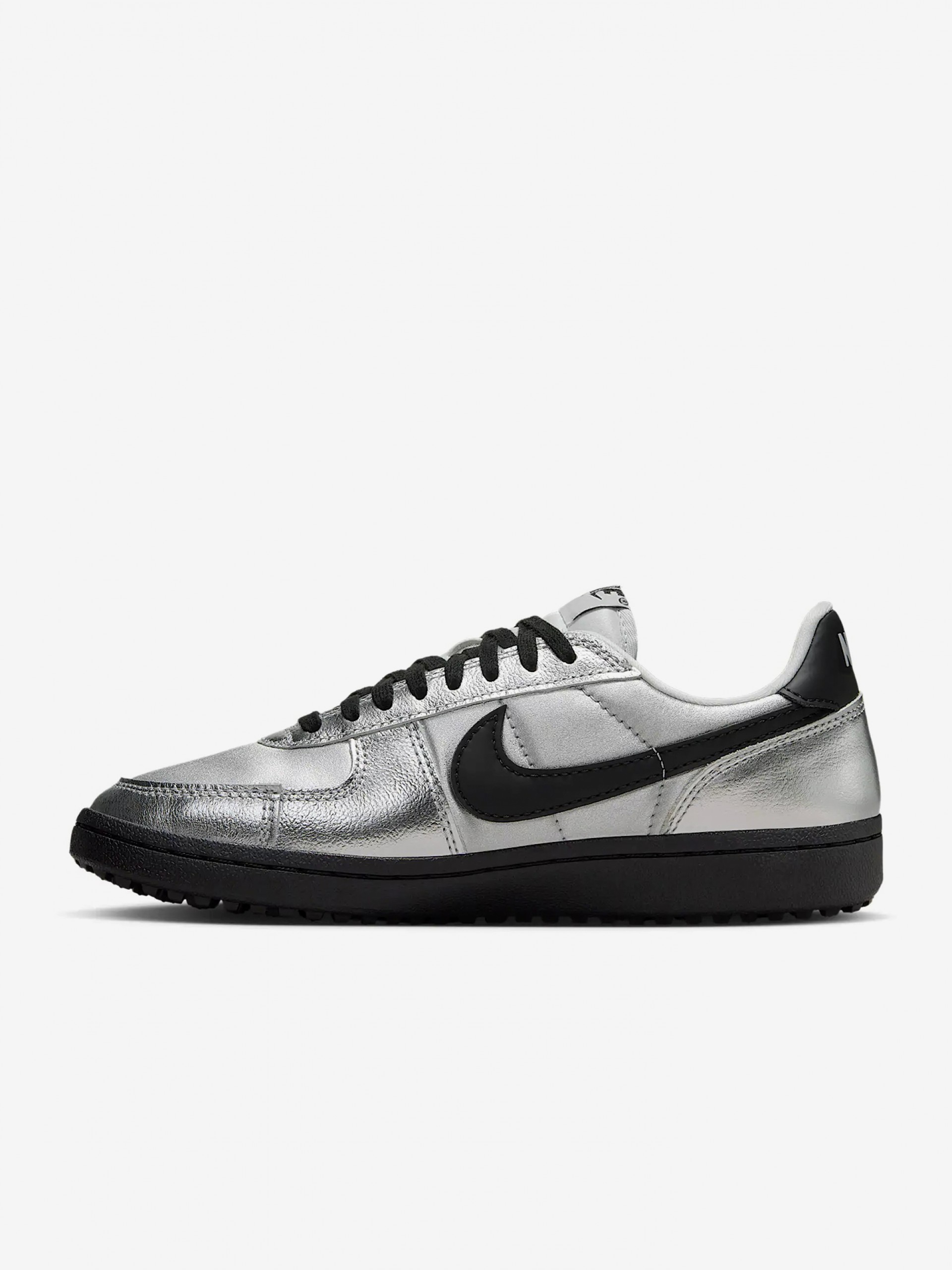 Sapatilhas Nike Field General Prateadas e Pretas Para Mulher