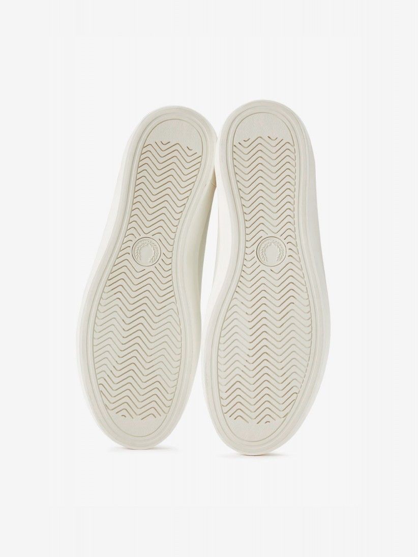 Sapatilhas Fred Perry Baseline Em Couro Cinzentas e Castanhas