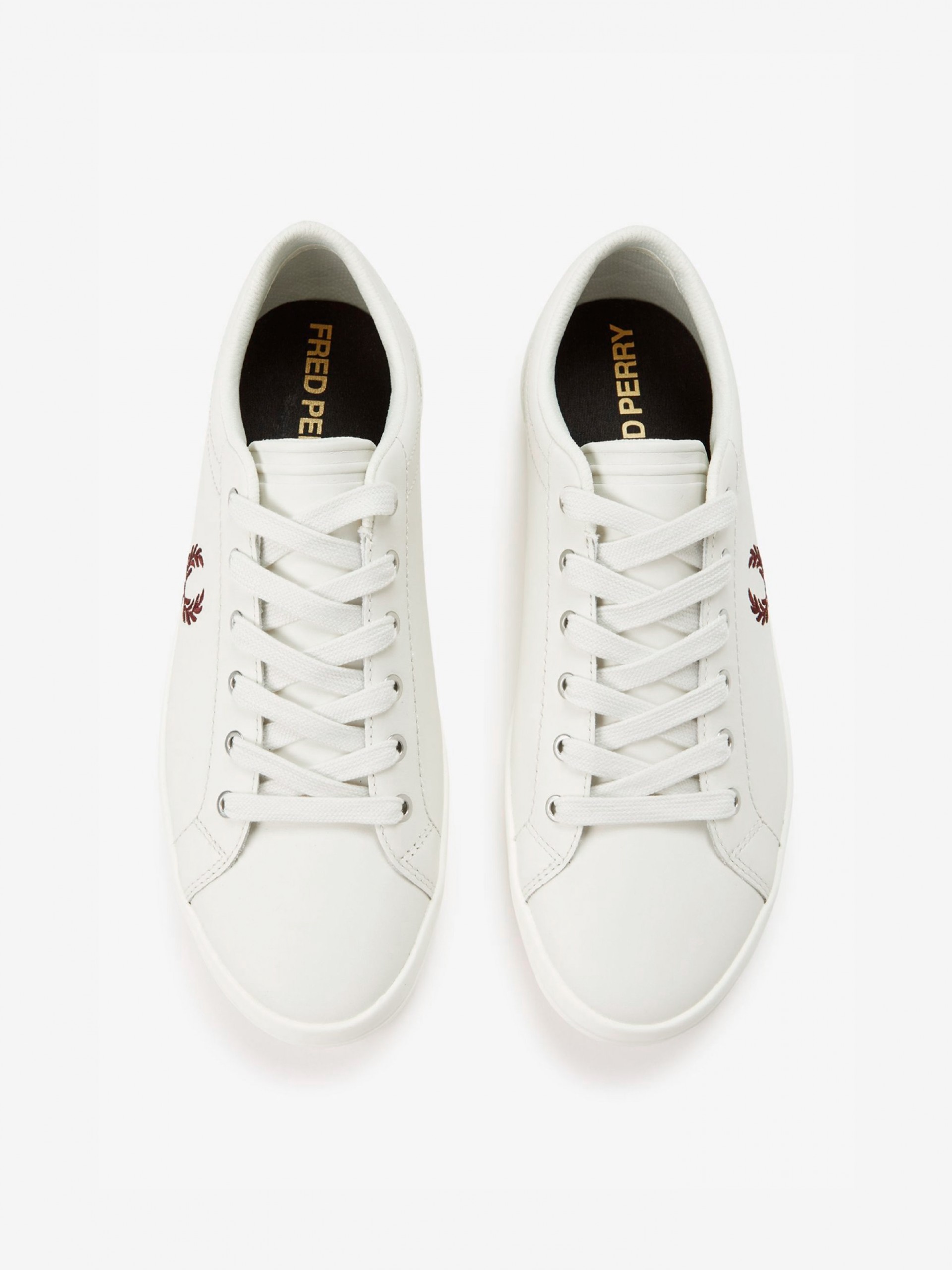 Zapatillas Fred Perry Baseline De Piel Grises y Marrones