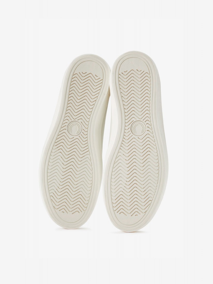 Sapatilhas Fred Perry Baseline Em Couro Cinzentas e Verdes