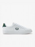 Fred Perry B721 Leather White and Green Sneakers