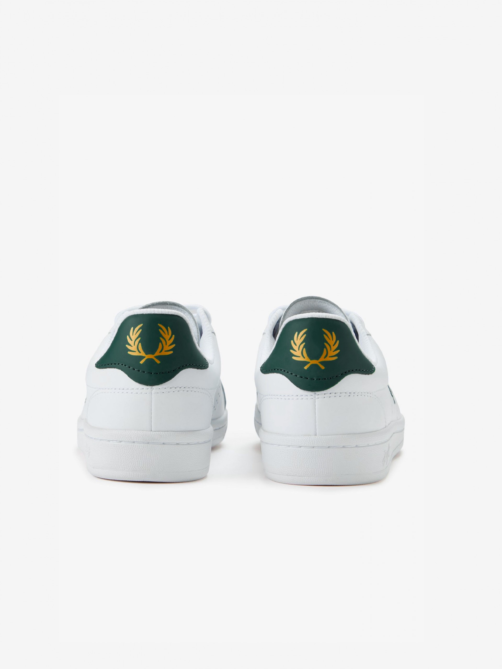 Sapatilhas Fred Perry B721 Em Pele Brancas e Verdes