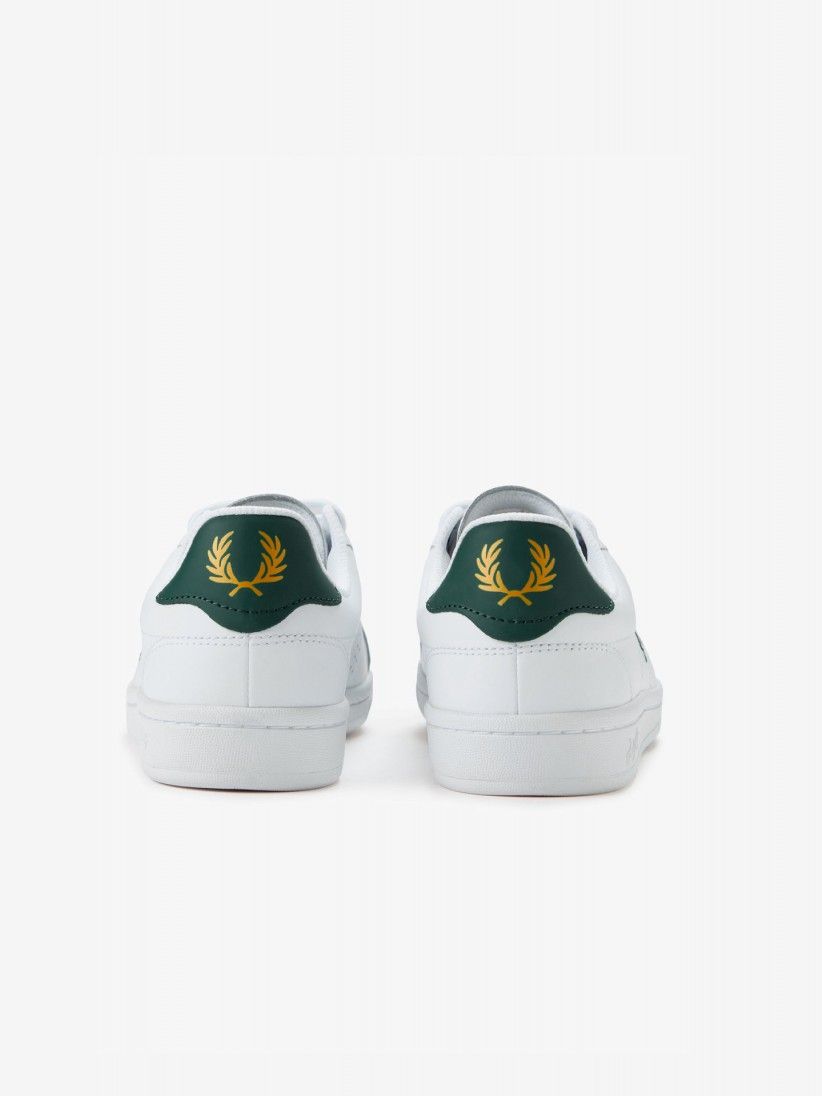Fred Perry B721 Leather White and Green Sneakers