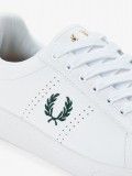 Fred Perry B721 Leather White and Green Sneakers