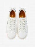Sapatilhas Fred Perry B721 Em Pele Brancas e Azuis