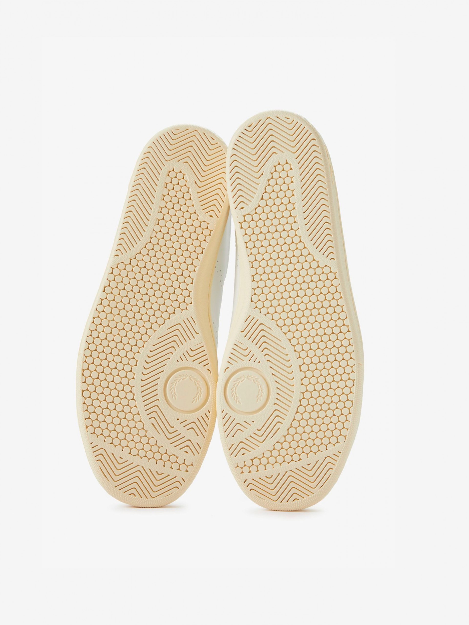 Sapatilhas Fred Perry B721 Em Pele Brancas e Azuis