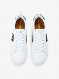 Sapatilhas Fred Perry B721 Em Couro Brancas e Verdes
