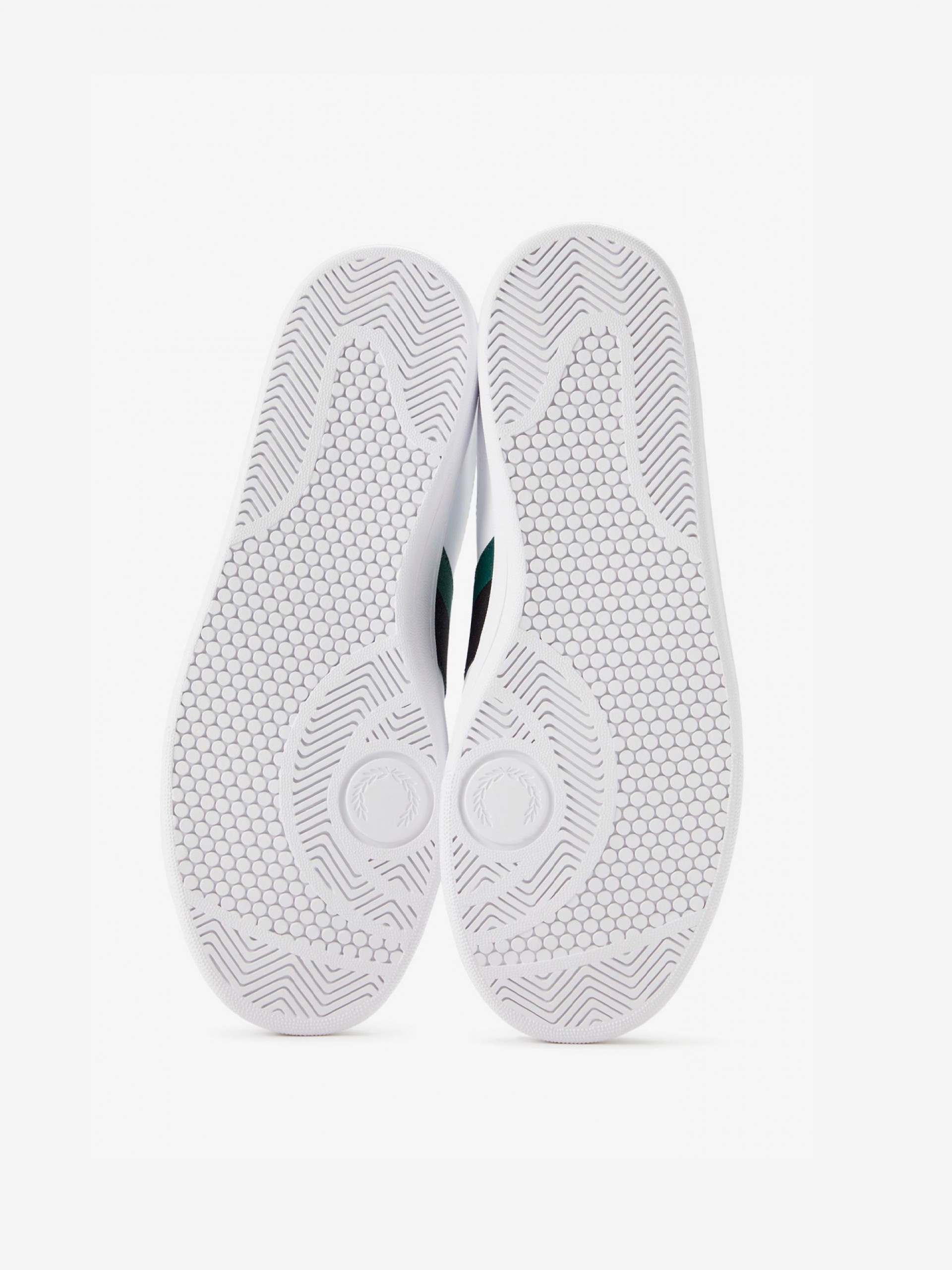 Sapatilhas Fred Perry B721 Em Couro Brancas e Verdes