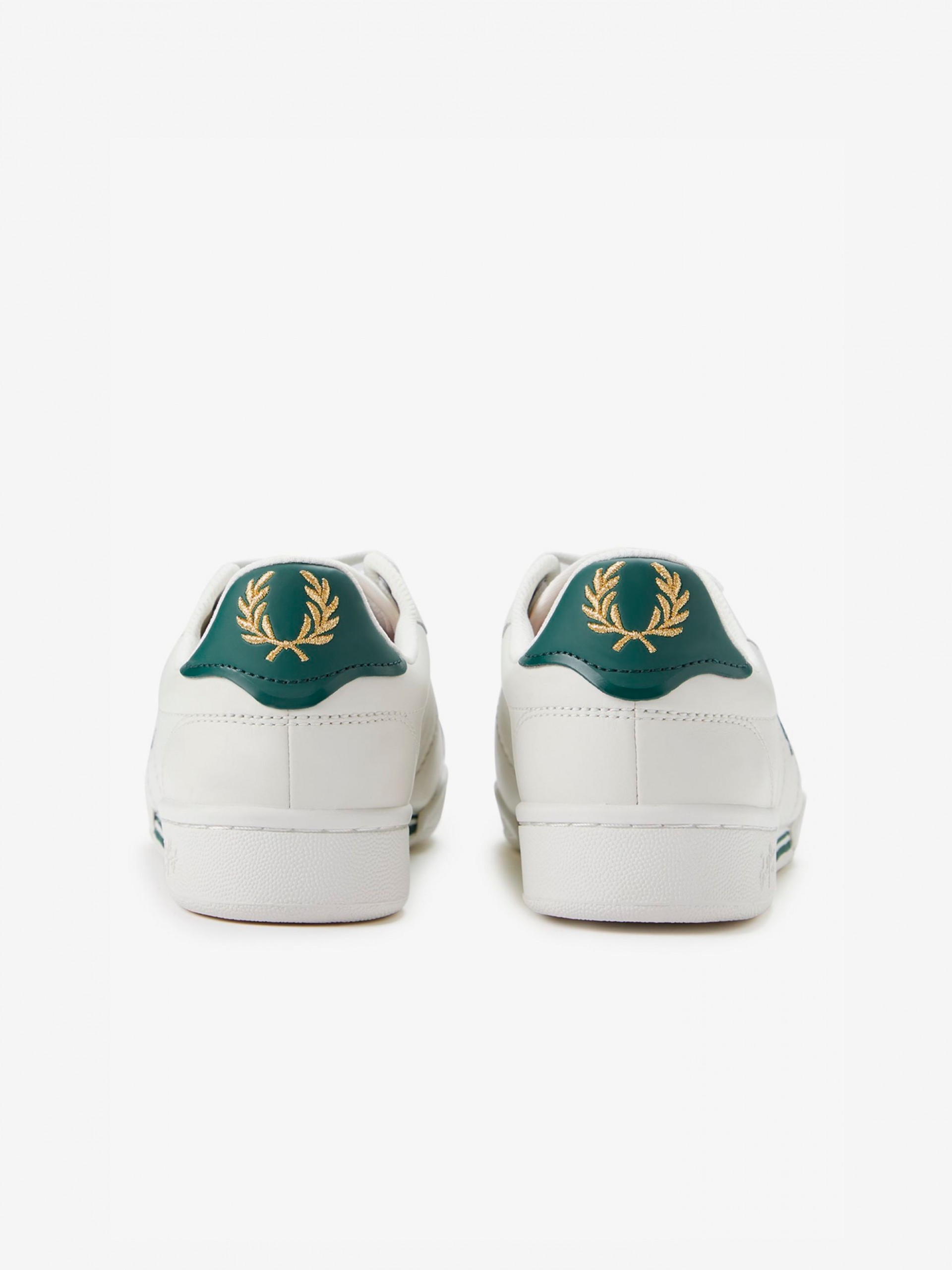 Zapatillas Fred Perry B722 De Piel Blancas y Verdes