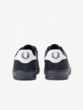 Fred Perry B4 Leather and Suede Blue Sneakers