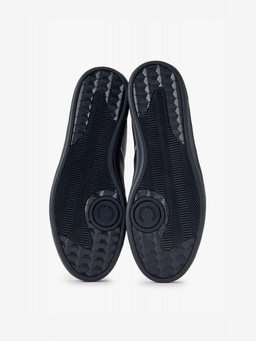 Fred Perry B4 Leather and Suede Blue Sneakers