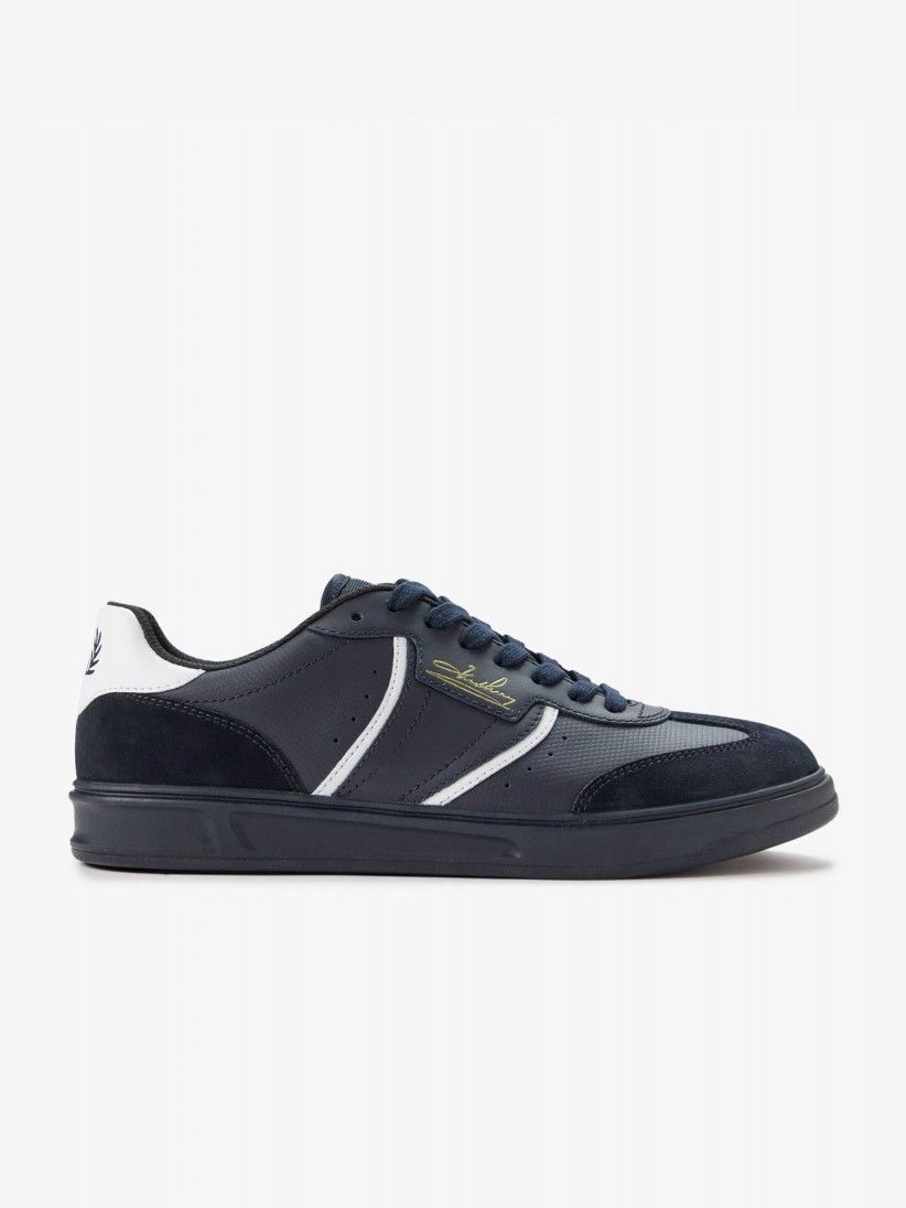 Fred Perry B4 Leather and Suede Blue Sneakers