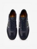Fred Perry B4 Leather and Suede Blue Sneakers