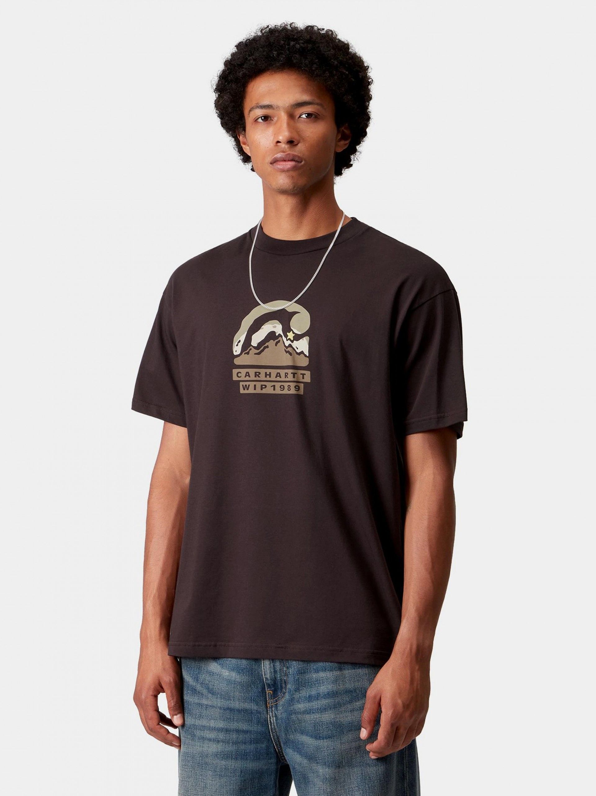 T-shirt Carhartt WIP Rising Helix Castanha