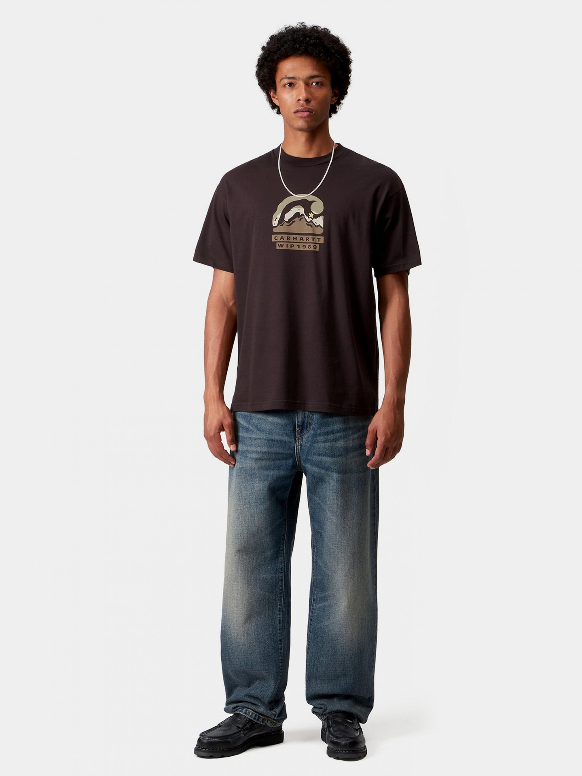 T-shirt Carhartt WIP Rising Helix Castanha