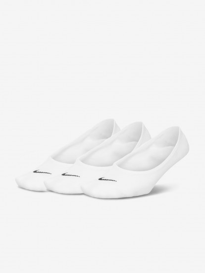 Meias de Treino Nike Everyday Lightweight Brancas (3 Pares)