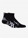 Meias de Running Asics Cushion Run Quarter Pretas (2 Pares)