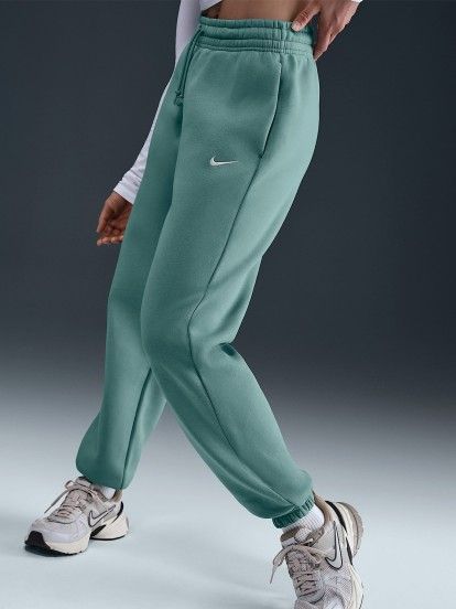 Calas Nike Sportswear Phoenix Fleece High Rise Verdes Para Mulher