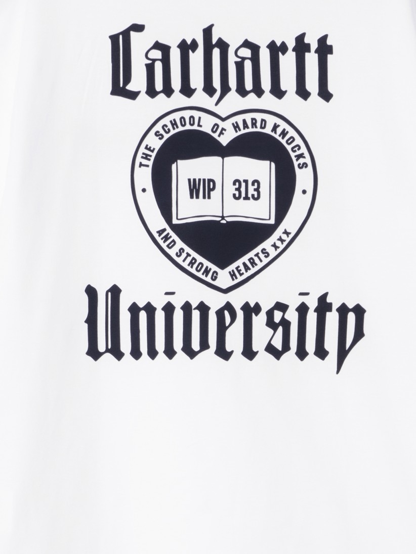 Camiseta Carhartt WIP Schooling Blanca y Azul