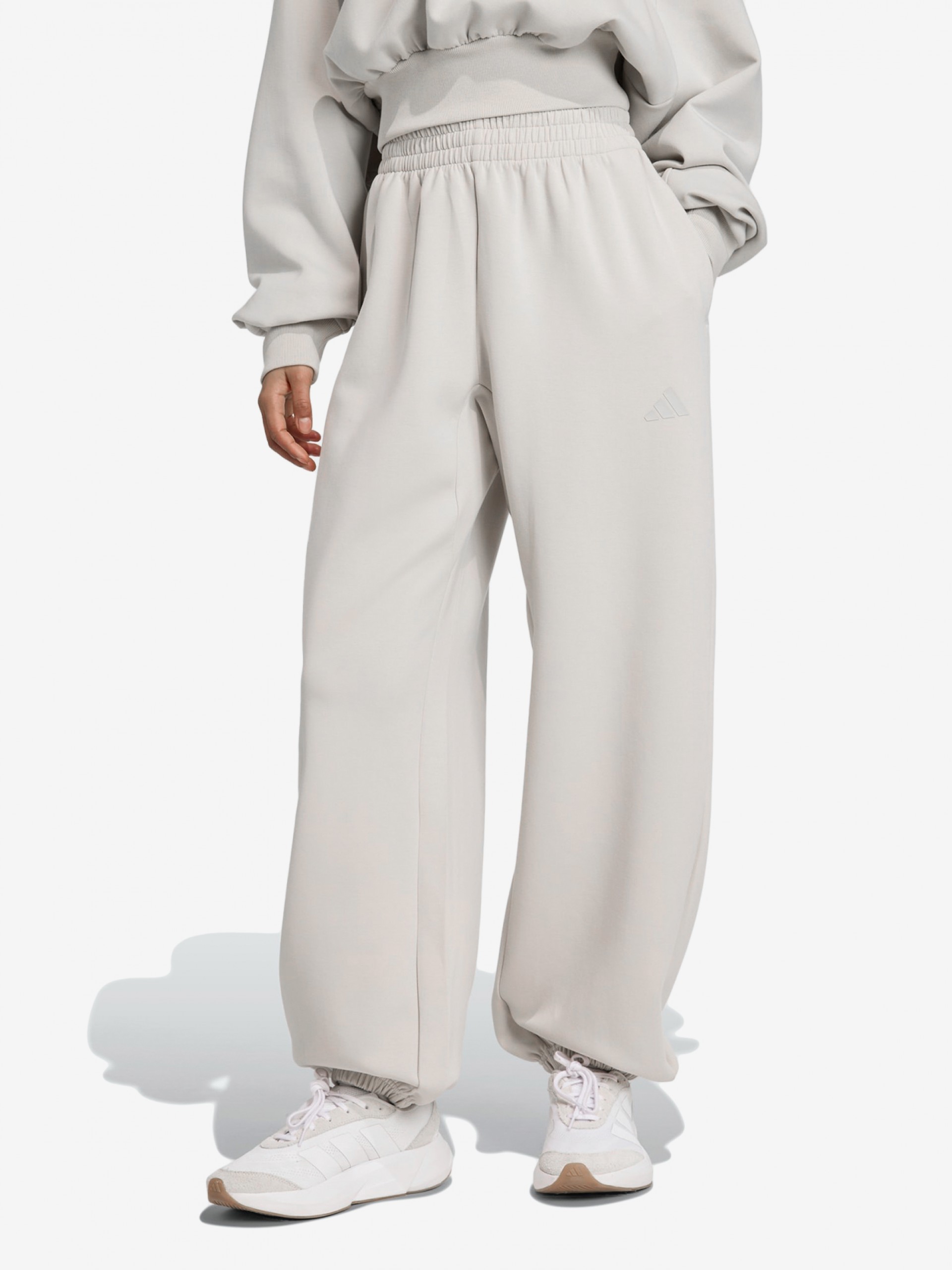 Calças Adidas Soft Lux Loose Cinzentas